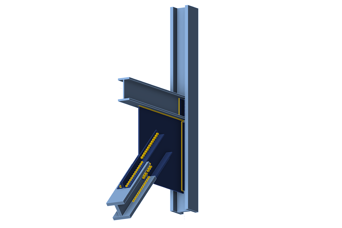 Wide Flange Bracing Claw Angles Connection Idea Statica